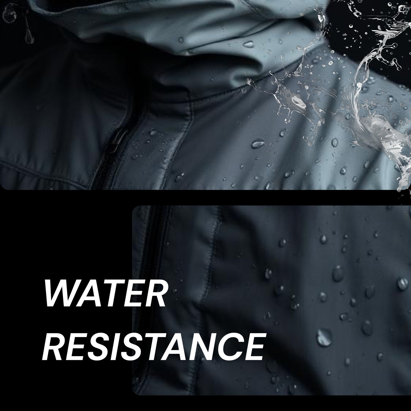 Caraba Colorblock Men's Rain Jacket for Light Rain