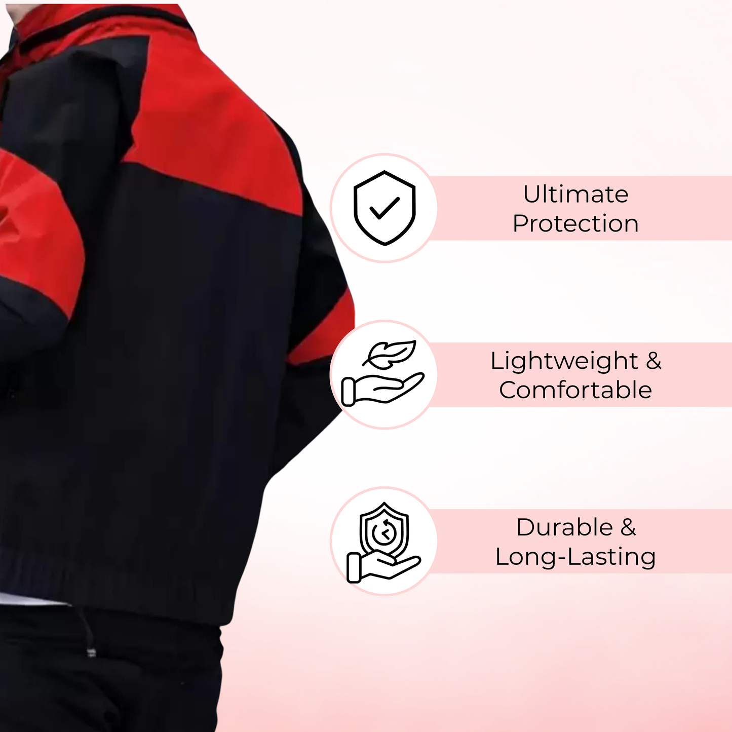Caraba Men's Colorblock Summer Jacket | Lightweight Windcheater for Light Rain | Full Sleeves, Regular Fit, Stylish Stand Collar