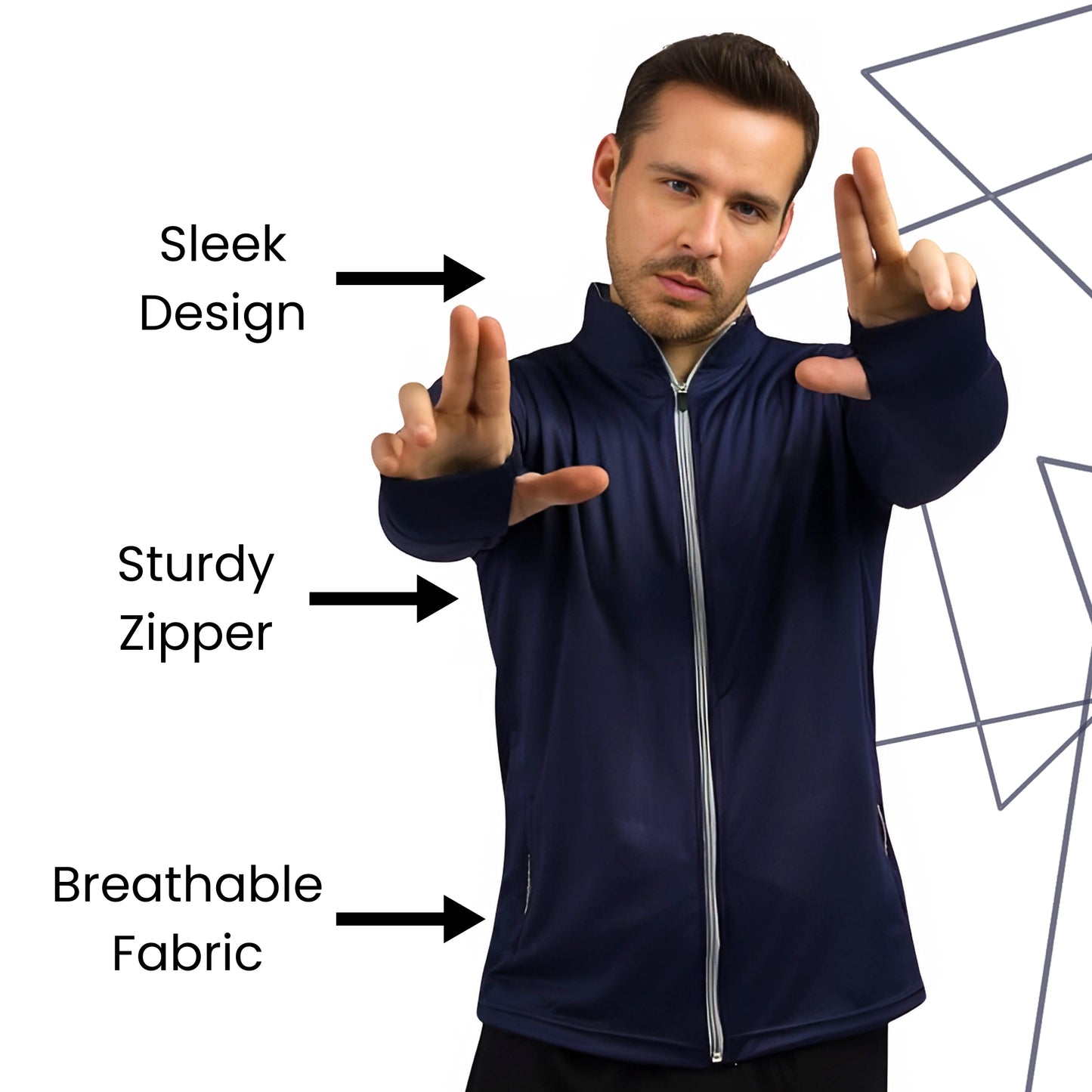Caraba Men's Sports Gym Workout Running Travel Trekking and Travel Nylon Solid Plain jacket for Men Nylon Casual Wear.