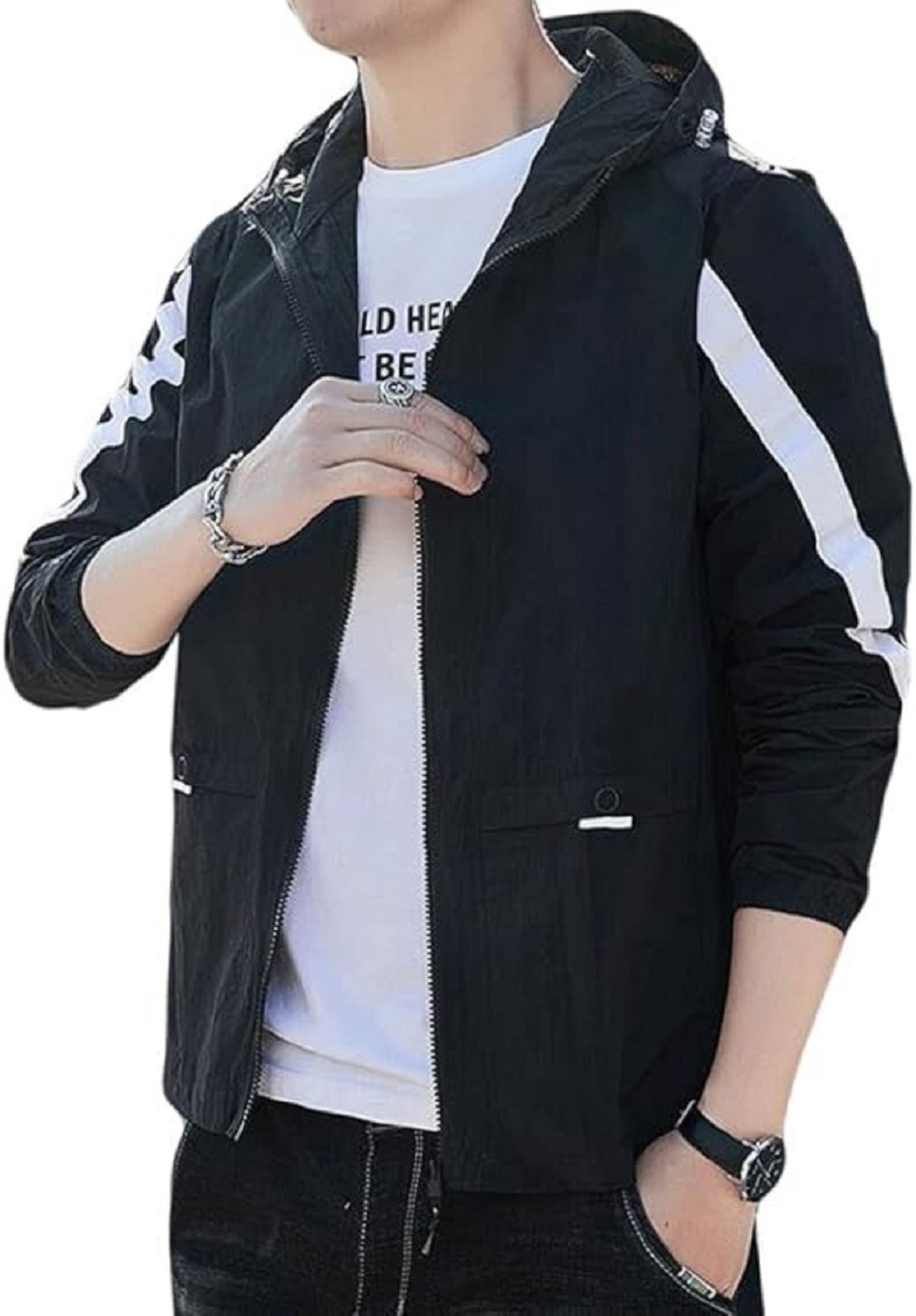 Caraba Men's Stylish Thin Casual Outwear winter Jacket | Full Sleeves Windbreaker & Zipper Lightweight Jacket
