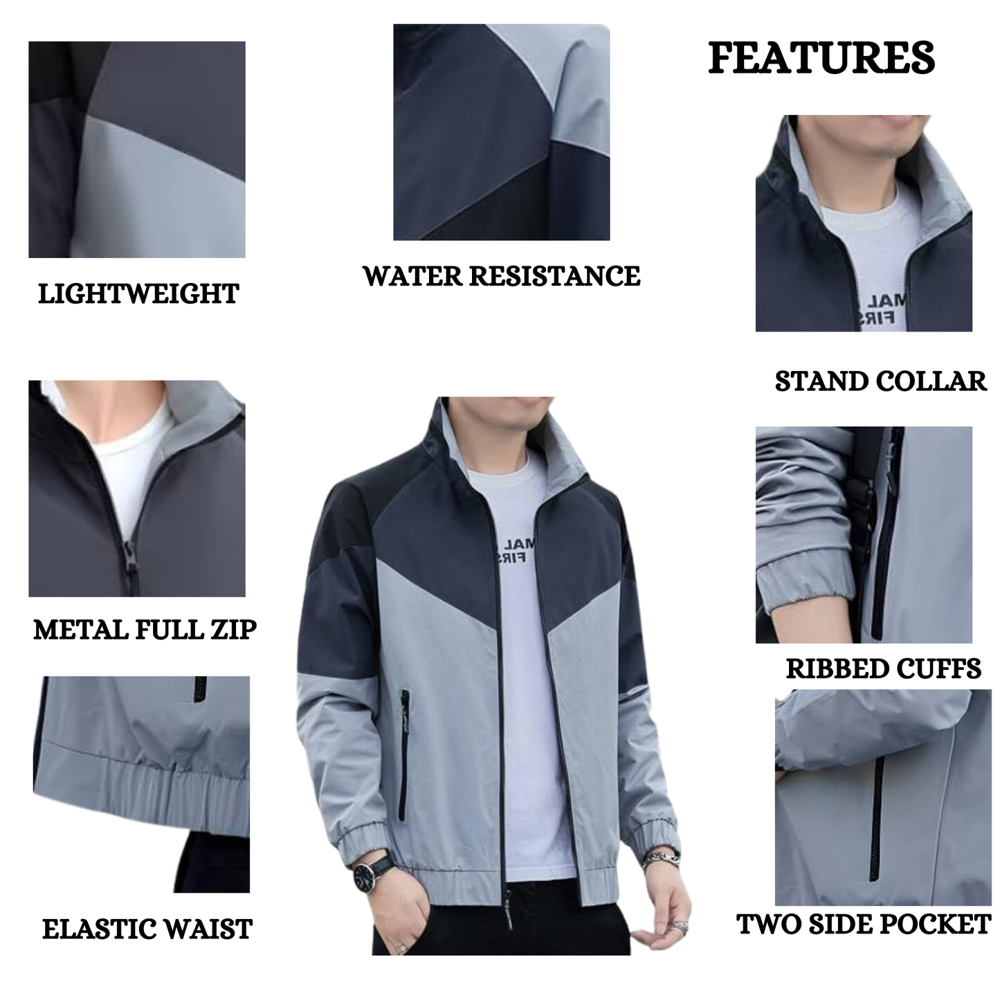 Caraba Plus Size Jacket for Men's & Boys Stylish Full Zip UP Winter Jacket for Running, Trekking, Travelling & Gym Workout Fashionable Jacket