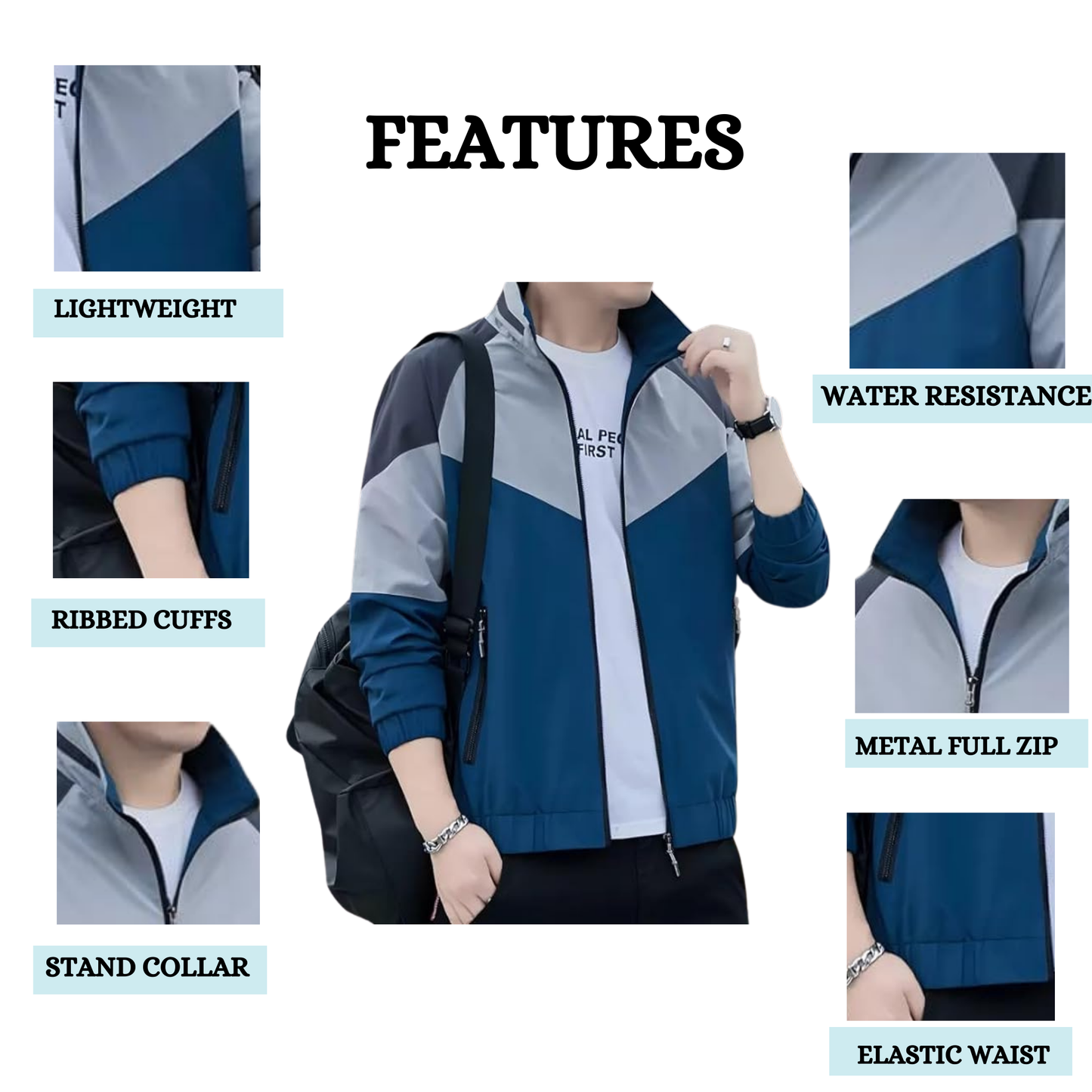 Caraba Plus Size Jacket for Men's & Boys Stylish Full Zip UP Winter Jacket for Running, Trekking, Travelling & Gym Workout Fashionable Jacket
