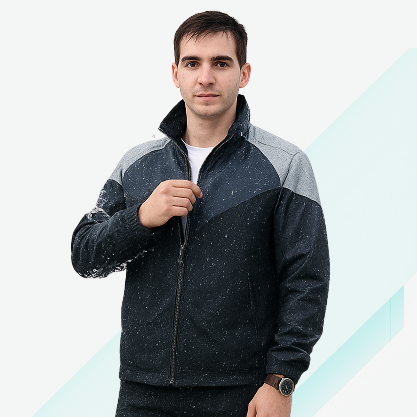 Caraba Men’s Lightweight Water Resistant Rain Jacket – Windproof, Foldable & Travel-Ready