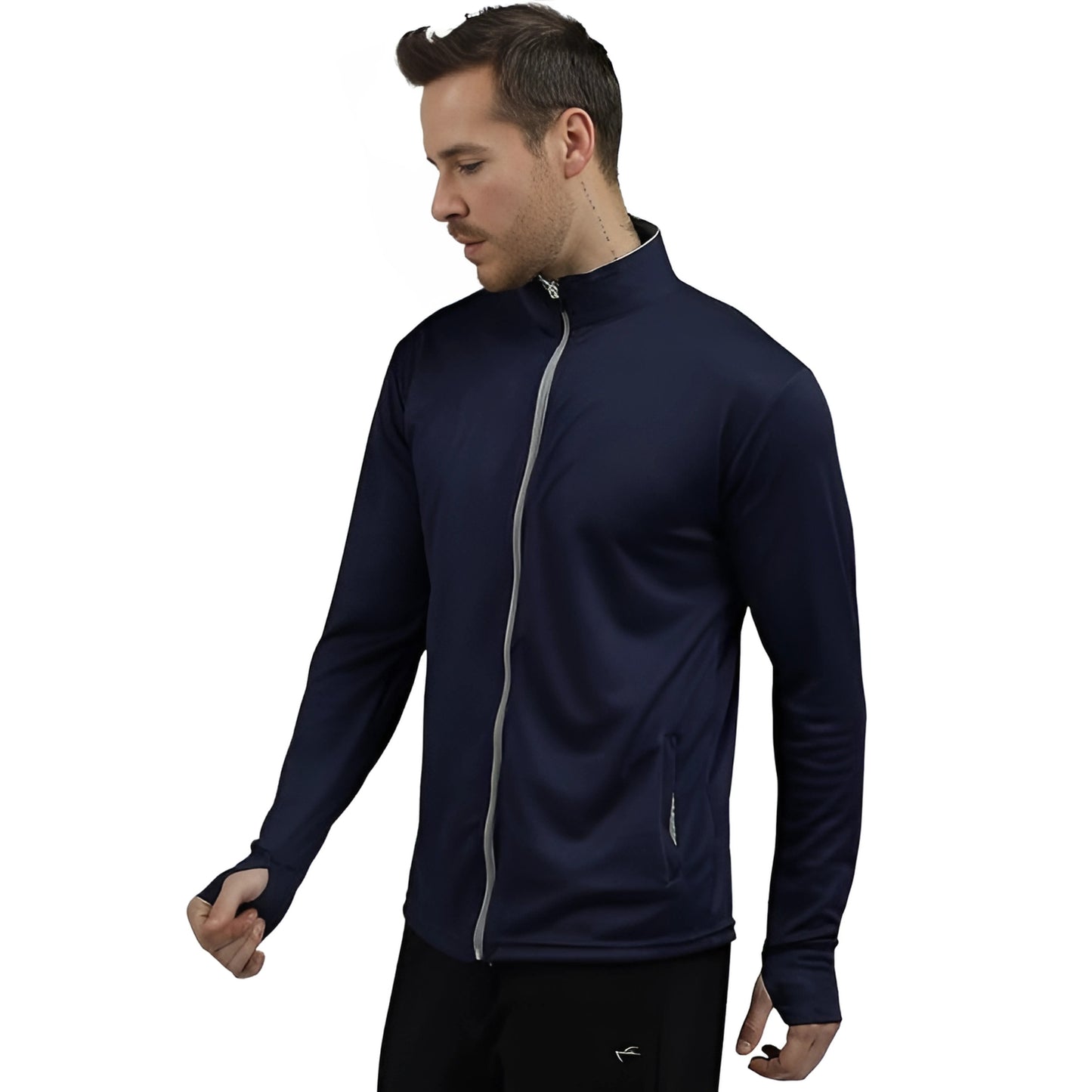 Caraba Men's Sports Gym Workout Running Travel Trekking and Travel Nylon Solid Plain jacket for Men Nylon Casual Wear.