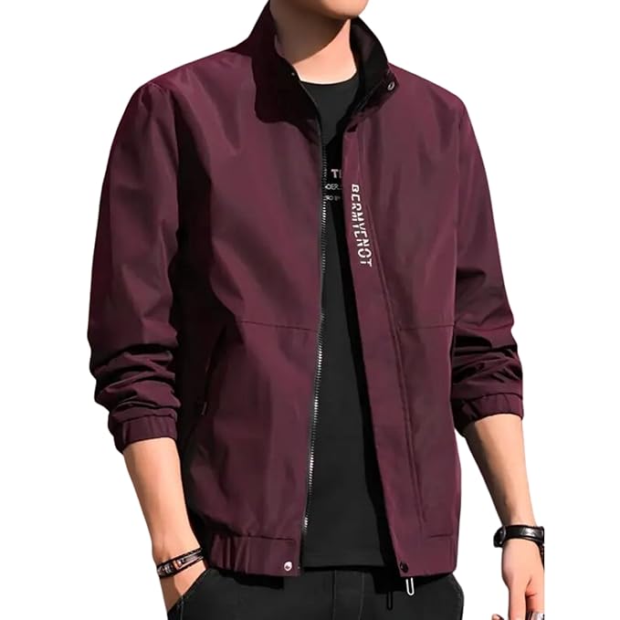 CARABA Men's Stylish Winter Jacket, Full Sleeve, Regular Fit, Windcheater & Zipper Closure jacket