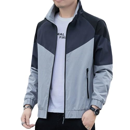 Caraba Mens Jackets for Winter, Lightweight Windcheater Jacket, Full Sleeves, Regular Fit, Stylish Stand Collar, Zipper Closure