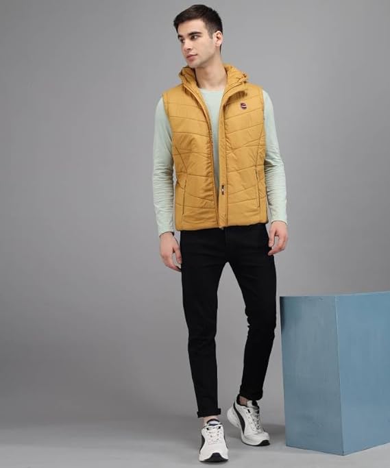 Men's Sleeveless Zippered Bomber Jacket