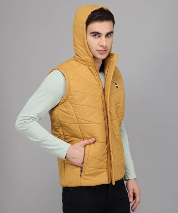 Men's Sleeveless Zippered Bomber Jacket