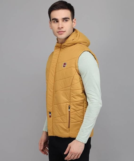 Men's Sleeveless Zippered Bomber Jacket