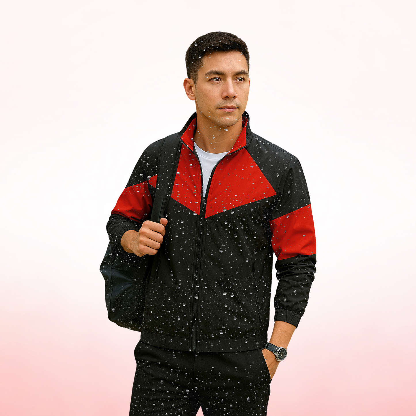 Caraba Men’s Lightweight Water Resistant Rain Jacket – Windproof, Foldable & Travel-Ready