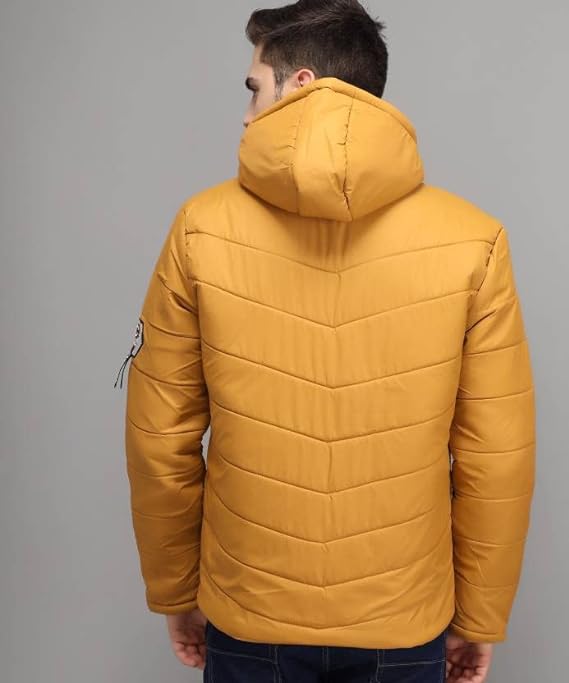 Men's Standard Length Polyester Regular Quilted Bomber Jacket