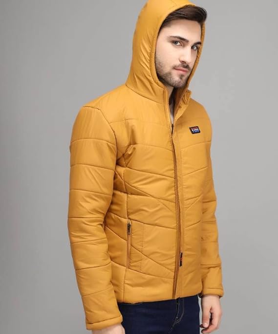 Men's Standard Length Polyester Regular Quilted Bomber Jacket