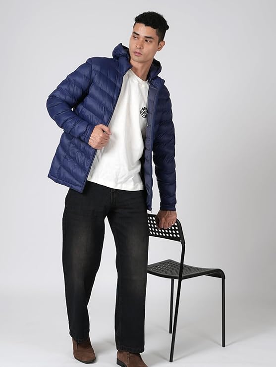 Caraba Light Weight Winter Jackets for Men & Boys | Front Zipper Pocket, Full Sleeves Nylon Jacket, Regular Fit Bomber, Monsoon Jackets for All Weather