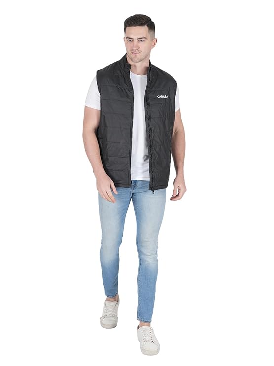 Men's Lightweight Quilted Sleeveless Winter Bomber Jacket