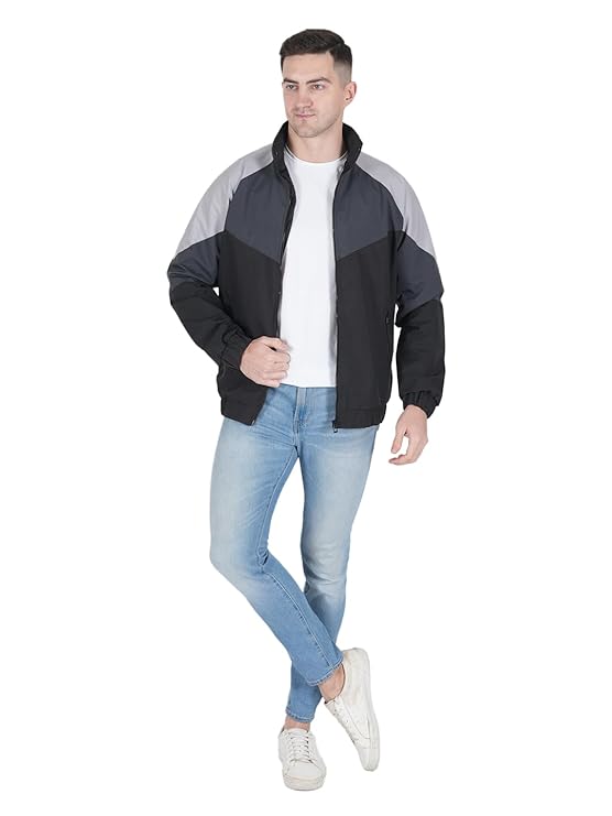 Caraba Men's Casual Workout Running Lightweight Outdoor Sporty Wind Cheater Jacket