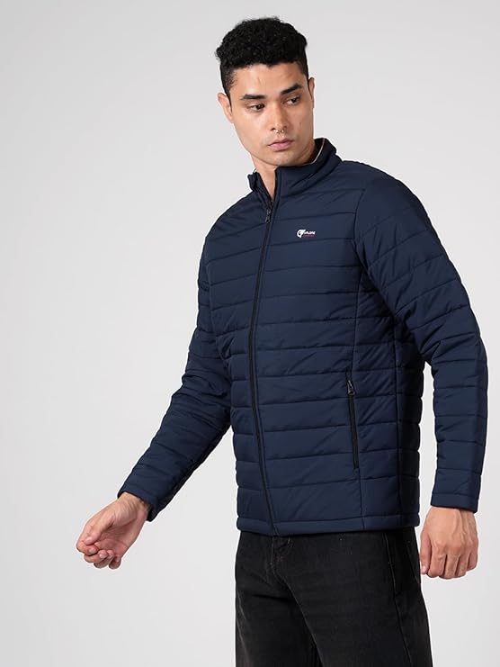 Caraba Men's Bomber Winter Jacket | Regular Fit | Full Sleeve | Zipper Closure | Stand Collar | Stylish, Lightweight, Nylon Trendy Jacket for Men (M)
