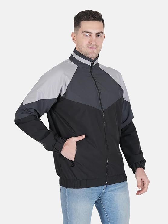 Caraba Men's Casual Workout Running Lightweight Outdoor Sporty Wind Cheater Jacket