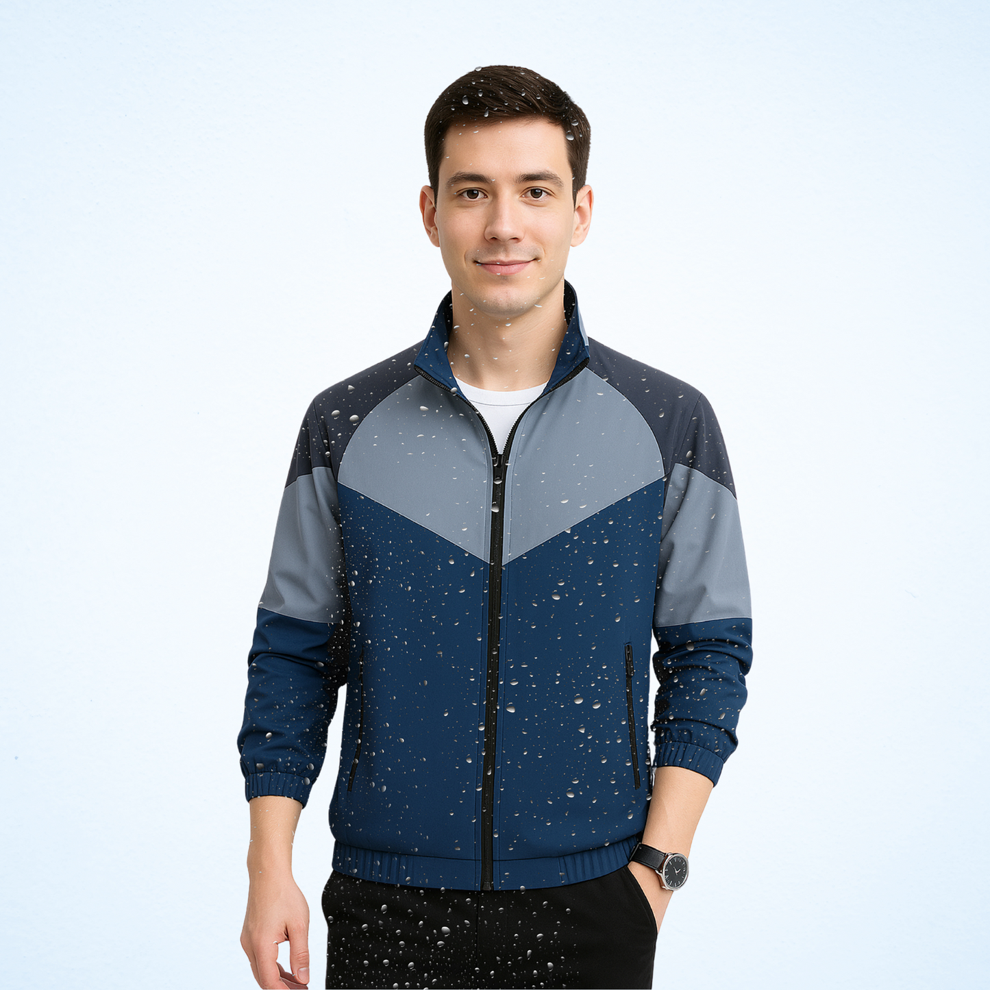Caraba Men’s Lightweight Water Resistant Rain Jacket – Windproof, Foldable & Travel-Ready