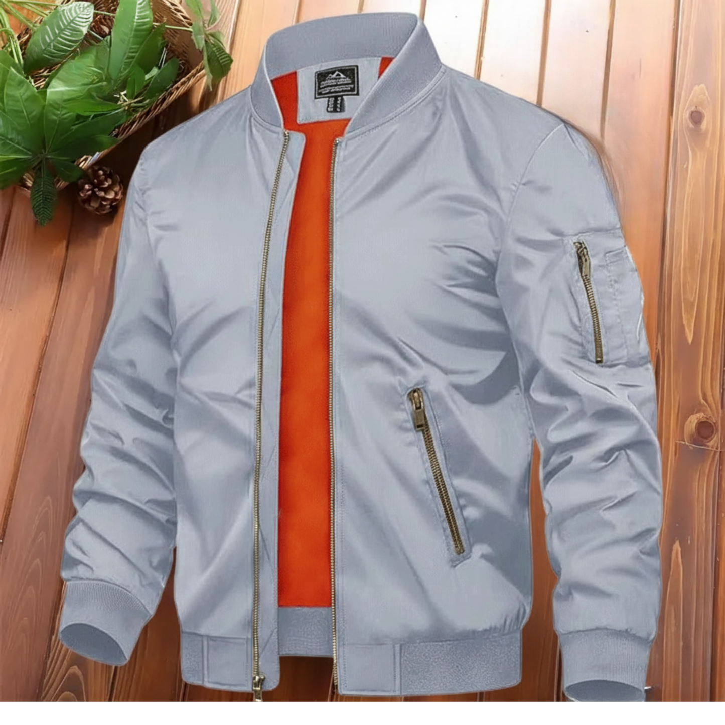 CARABA Men's Bomber Jacket Fashion Lightweight Windbreaker Winter Fall Casual Jackets for Men | Full Zipper Casual Padded Nylon Jacket