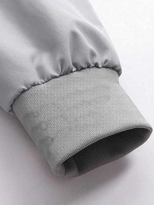 Men's Jacket Low-Cut Standing Collar, Full Sleeves with Elastic |Latest Stylish Jacket for Men | Bomber Jacket for Regular Fit Zip-Up Casual Jacket