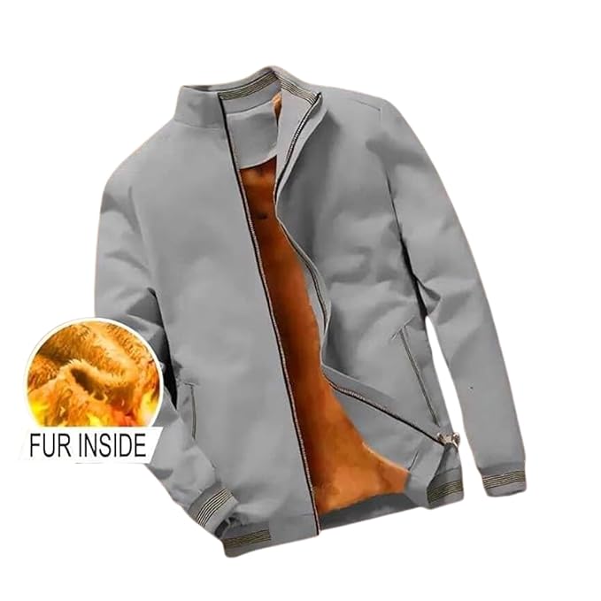 Caraba Winter Jackets For Mens, Full Sleeve, Zipper Closure, Stand Collar Windcheater for Men
