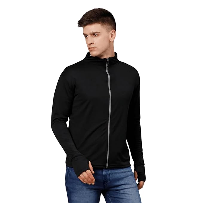 Mens Suncreen Jacket Protect From Harmful UV Rays | Full Sleeves Anti-tanning jacket for Bike Riding