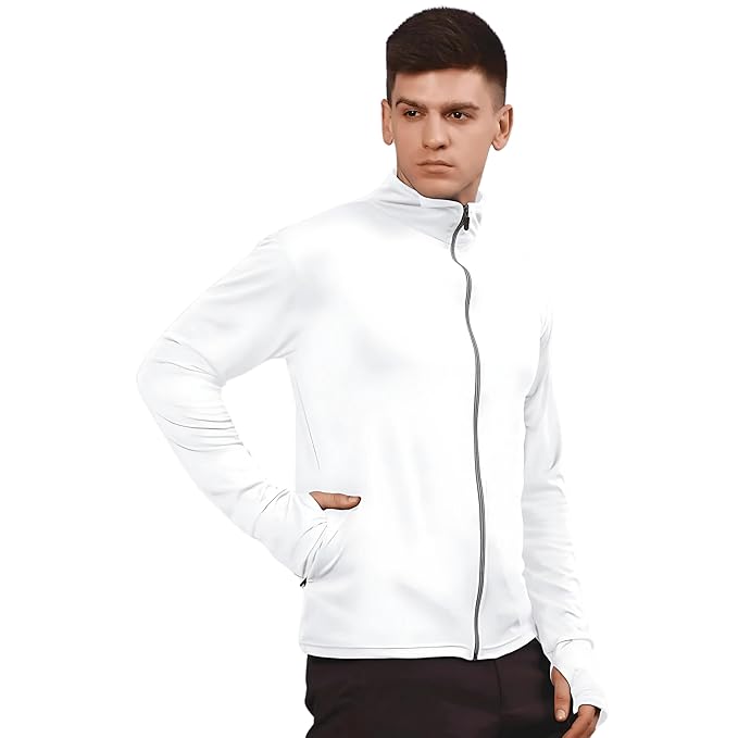 Mens Suncreen Jacket Protect From Harmful UV Rays | Full Sleeves Anti-tanning jacket for Bike Riding