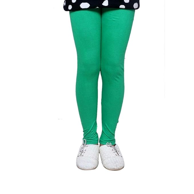 Plain Ankle Length Cotton Leggings for Kids & Girls Pack of 4