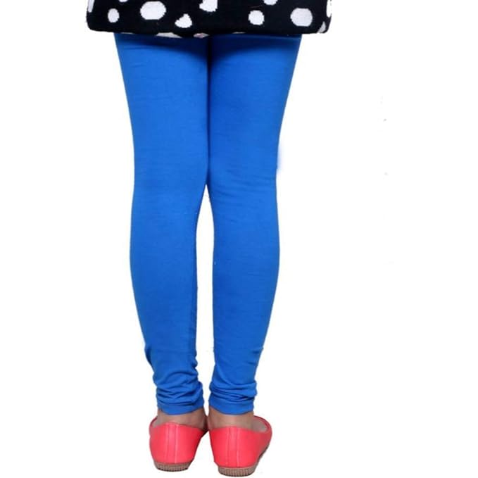 Plain Ankle Length Cotton Leggings for Kids & Girls Pack of 4