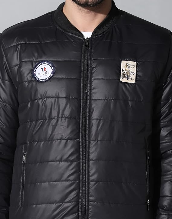 Men's Winter Bomber Quilted Regular Fit Jacket