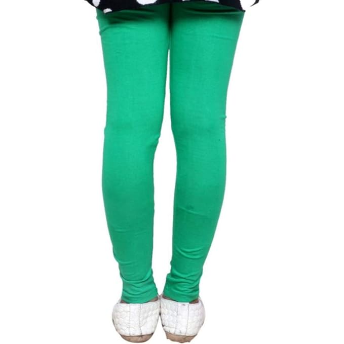Plain Ankle Length Cotton Leggings for Kids & Girls Pack of 4