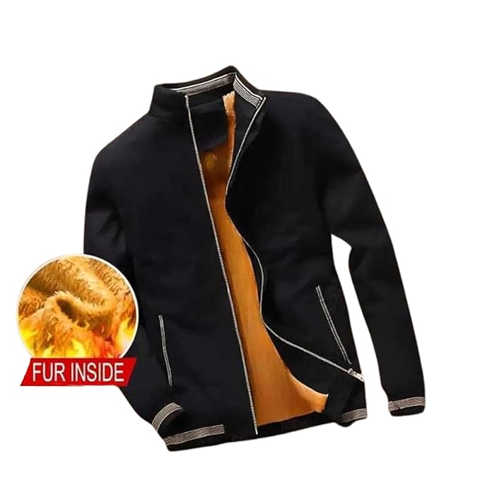 Caraba Winter Jackets For Mens, Full Sleeve, Zipper Closure, Stand Collar Windcheater for Men