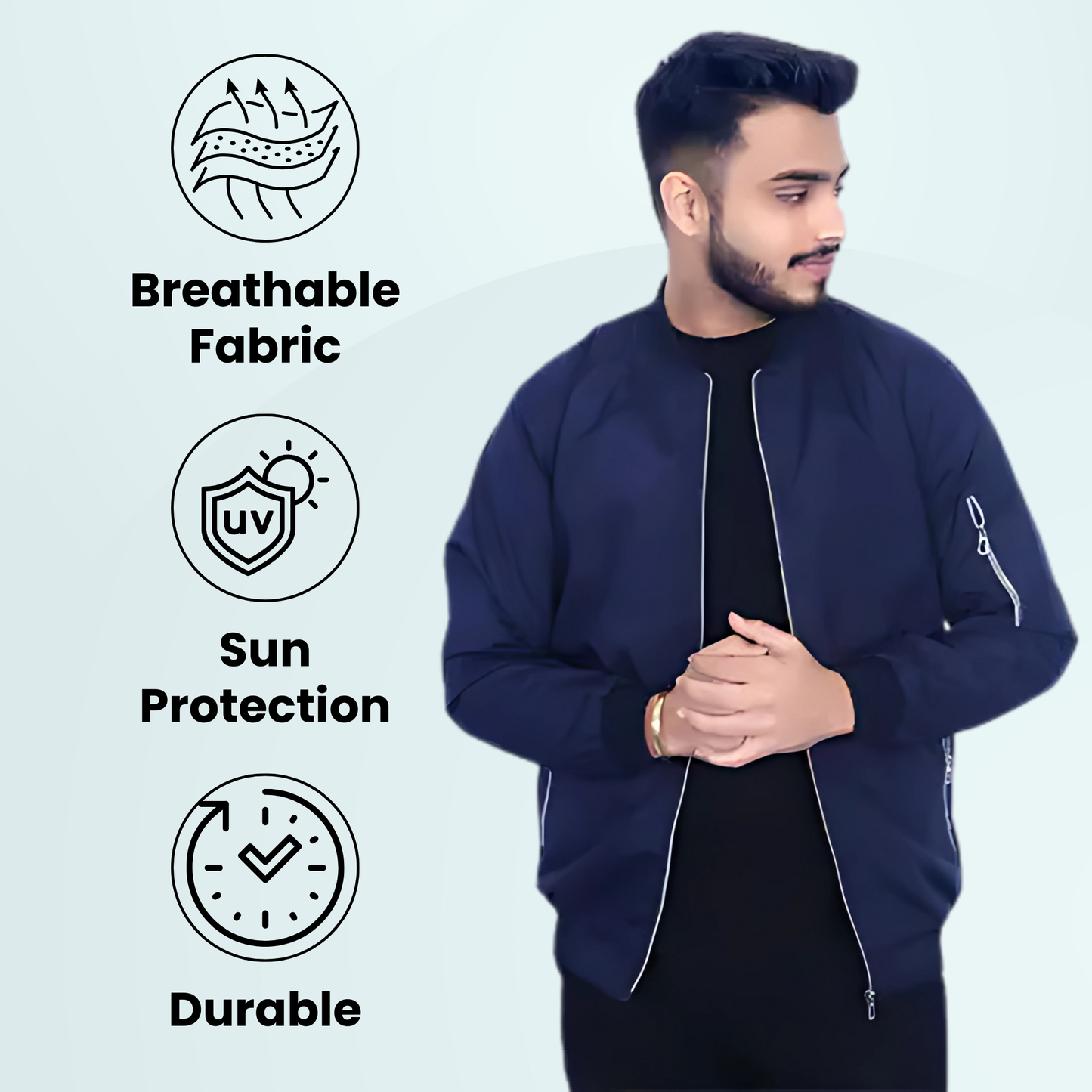 Caraba Jackets For Men | Stylish Jackets for Men | Bike Jackets | Caraba Men's Nylon Full Sleeve Standard Length Jacket | Jerkin for Men