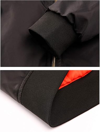 CARABA Men's Bomber Jacket Fashion Lightweight Windbreaker Winter Fall Casual Jackets for Men | Full Zipper Casual Padded Nylon Jacket