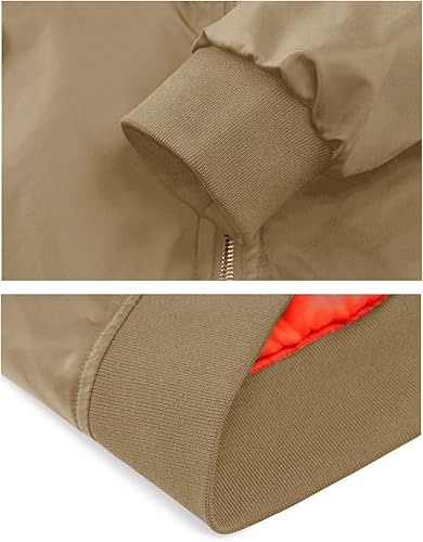 CARABA Men's Bomber Jacket Fashion Lightweight Windbreaker Winter Fall Casual Jackets for Men | Full Zipper Casual Padded Nylon Jacket