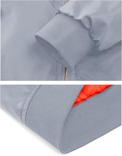 CARABA Men's Bomber Jacket Fashion Lightweight Windbreaker Winter Fall Casual Jackets for Men | Full Zipper Casual Padded Nylon Jacket