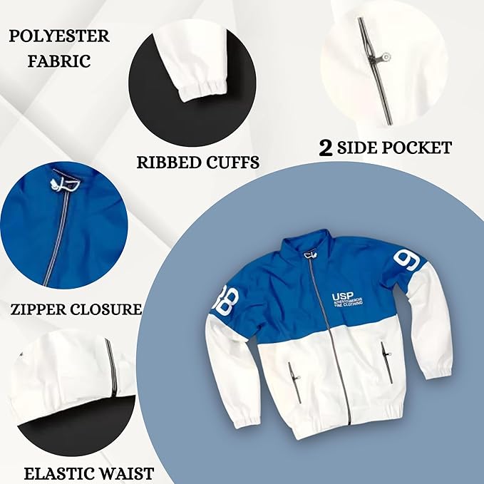 Caraba Summer Jacket for Men & Boys | Elastic Fit Lighweight Full Sleeves Jacket for Workout & Traveling, Regular fit