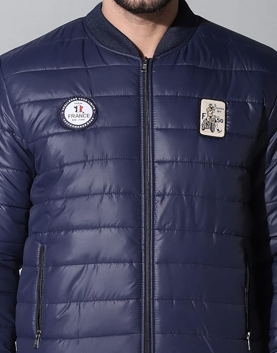 Men's Winter Bomber Quilted Regular Fit Jacket