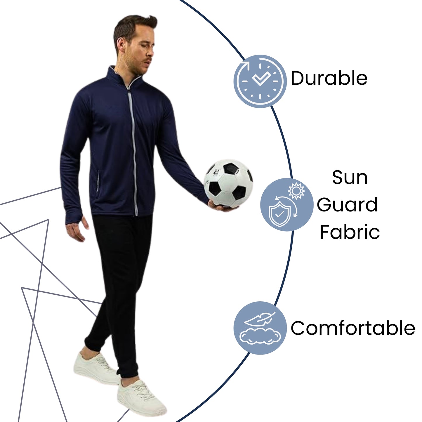 Caraba Men's Sports Gym Workout Running Travel Trekking and Travel Nylon Solid Plain jacket for Men Nylon Casual Wear.