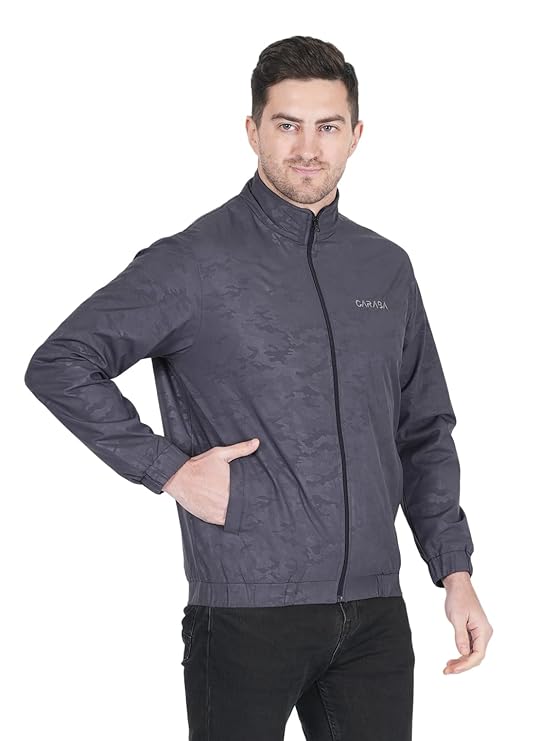 Caraba Men's Casual Workout Running Lightweight Outdoor Sporty Wind Cheater Jacket