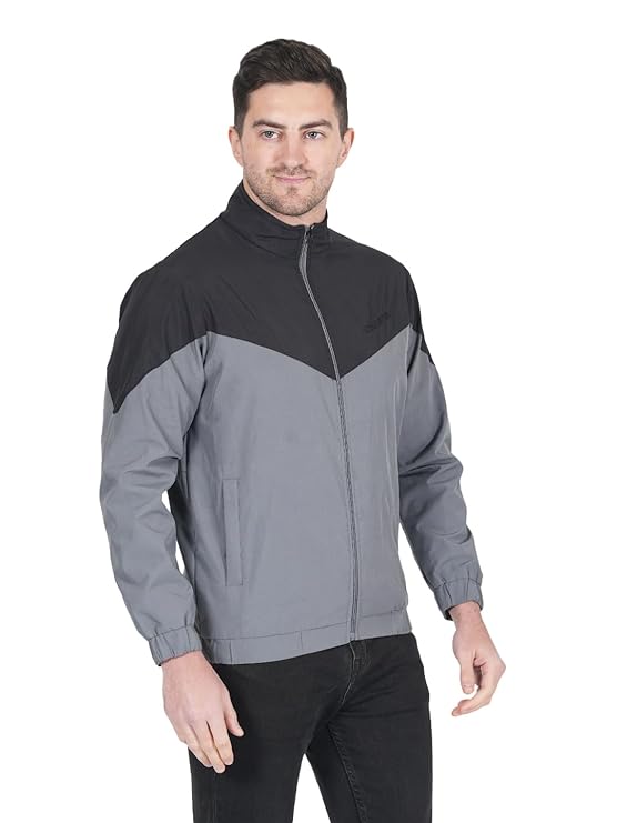 Caraba Men's Casual Workout Running Lightweight Outdoor Sporty Wind Cheater Jacket