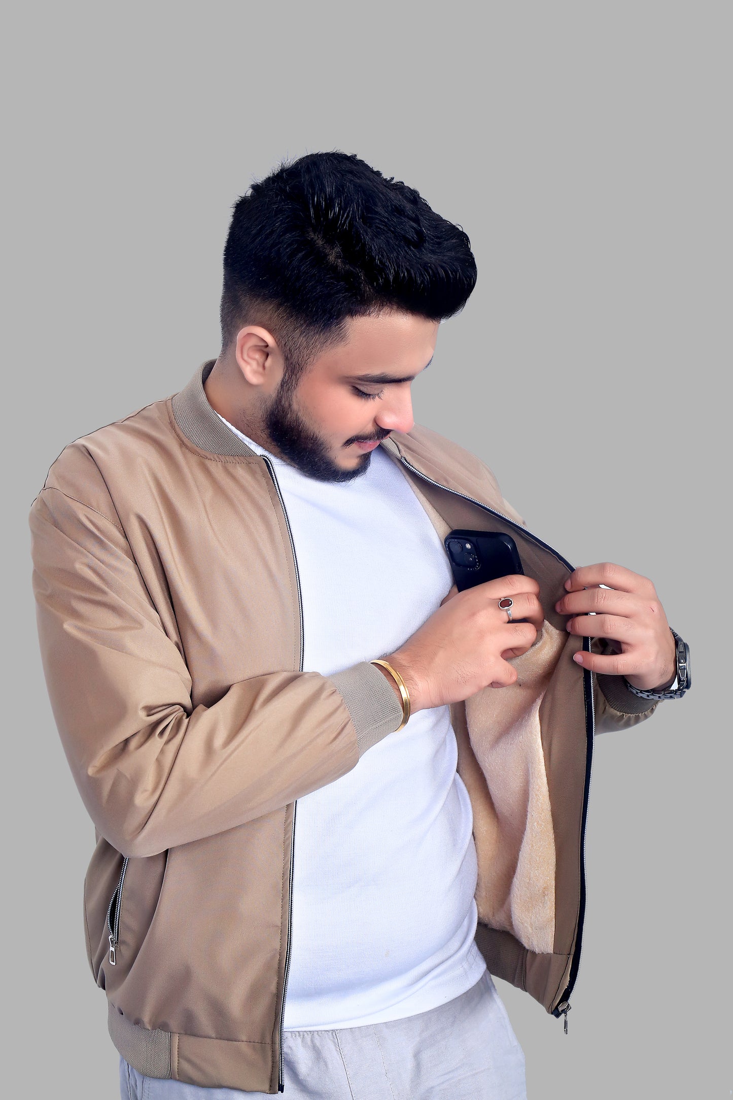 Caraba Men's Sunscreen Jacket | UV Protection, Lightweight Summer Wear, Prevents Sun Tanning, Stylish