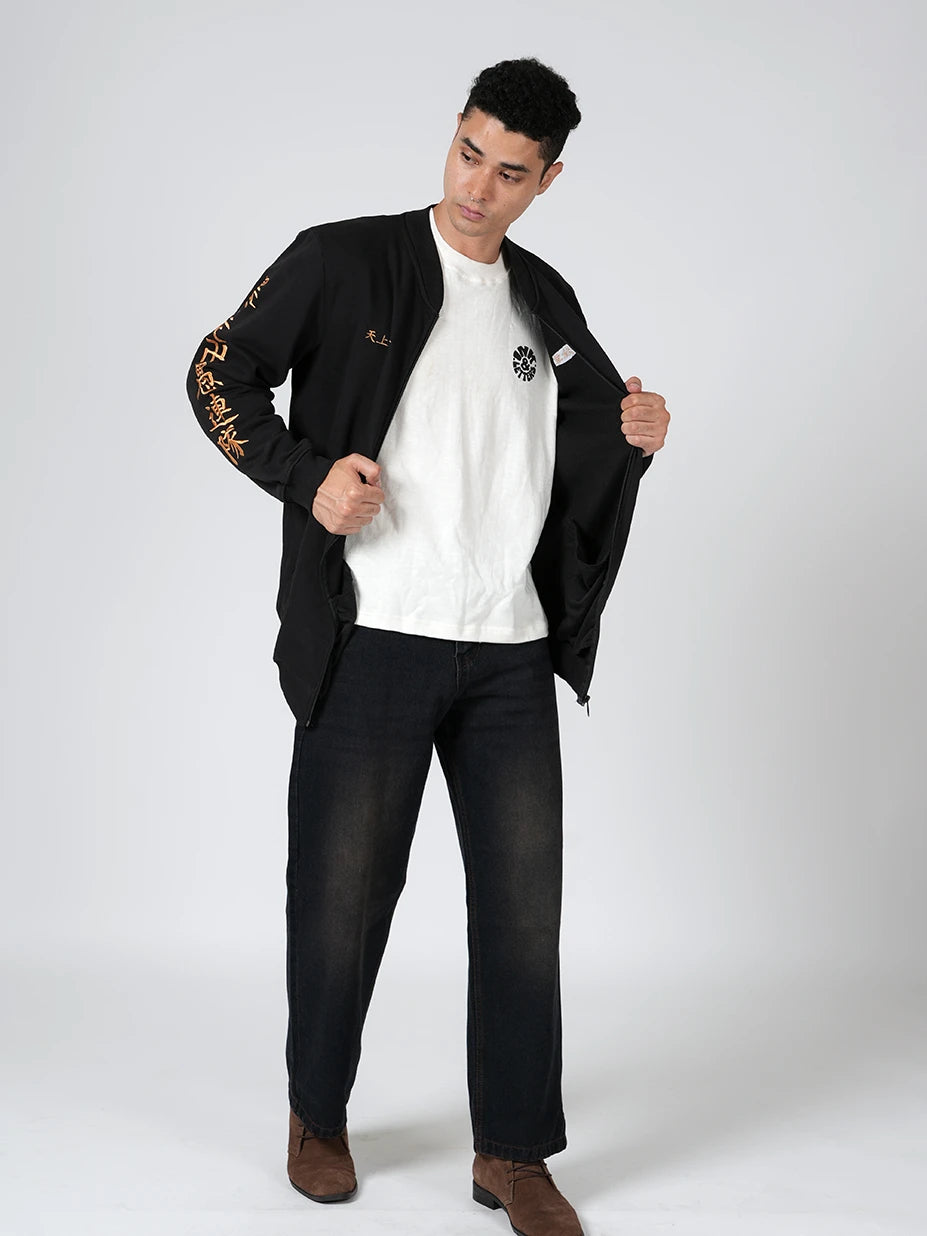 Caraba Men Printed Fleece Jacket