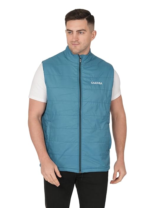 Men's Lightweight Quilted Sleeveless Winter Bomber Jacket