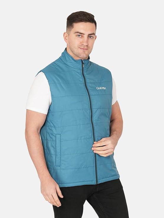 Men's Lightweight Quilted Sleeveless Winter Bomber Jacket