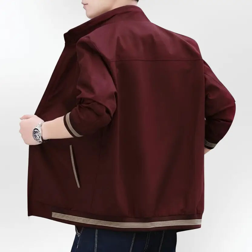 Caraba Mens Jackets for Winter, Lightweight Bomber Jacket, Full Sleeve, Regular Fit, Stylish Stand Collar, Zipper Closure jacket