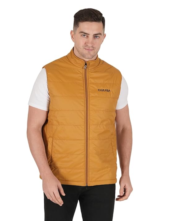 Men's Lightweight Quilted Sleeveless Winter Bomber Jacket