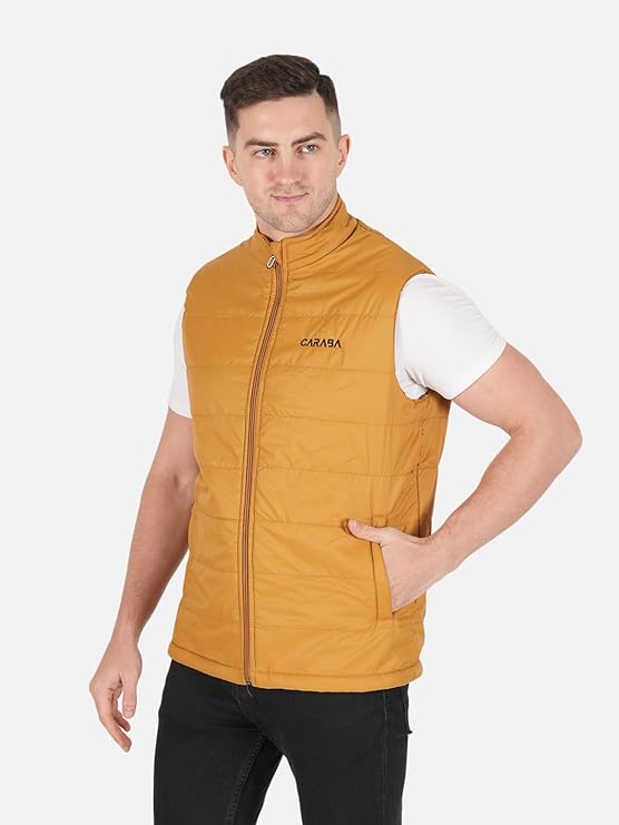 Men's Lightweight Quilted Sleeveless Winter Bomber Jacket