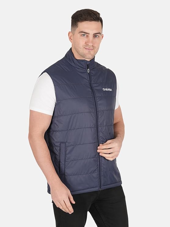 Men's Lightweight Quilted Sleeveless Winter Bomber Jacket