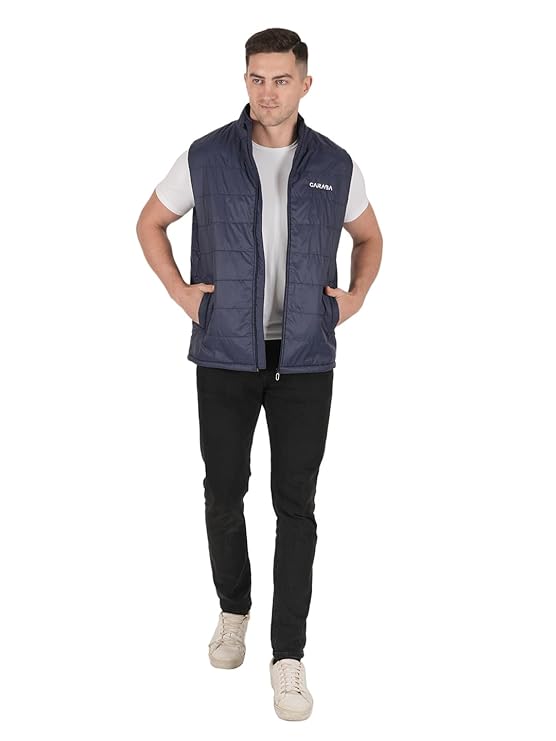 Men's Lightweight Quilted Sleeveless Winter Bomber Jacket